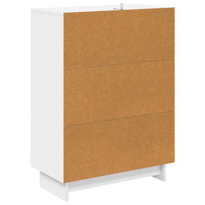 vidaXL Drawer Cabinet High Gloss White 66 x 34.5 x 90 cm