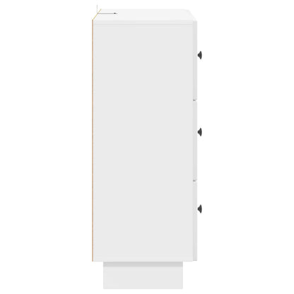 vidaXL Drawer Cabinet High Gloss White 66 x 34.5 x 90 cm