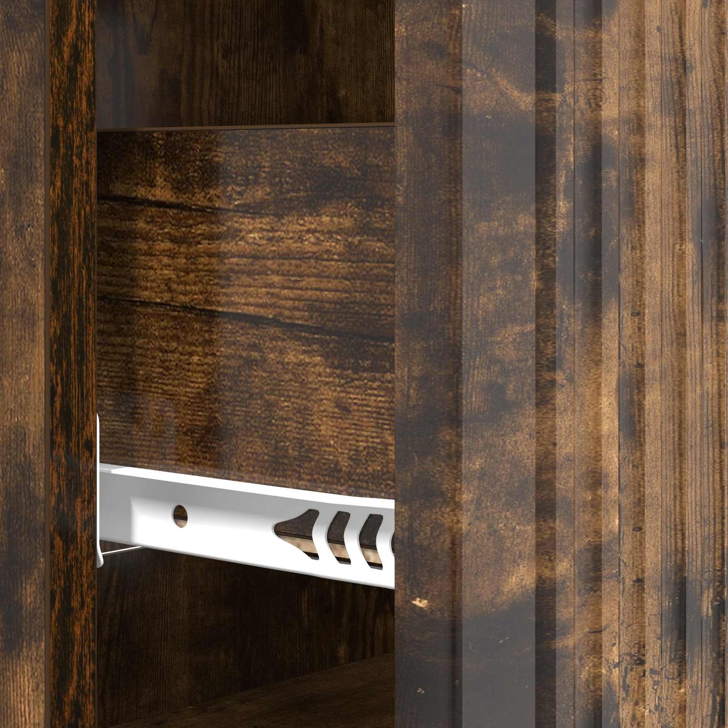 vidaXL Drawer Cabinet 66 x 34.5 x 90 cm Engineered Wood Smoked Oak