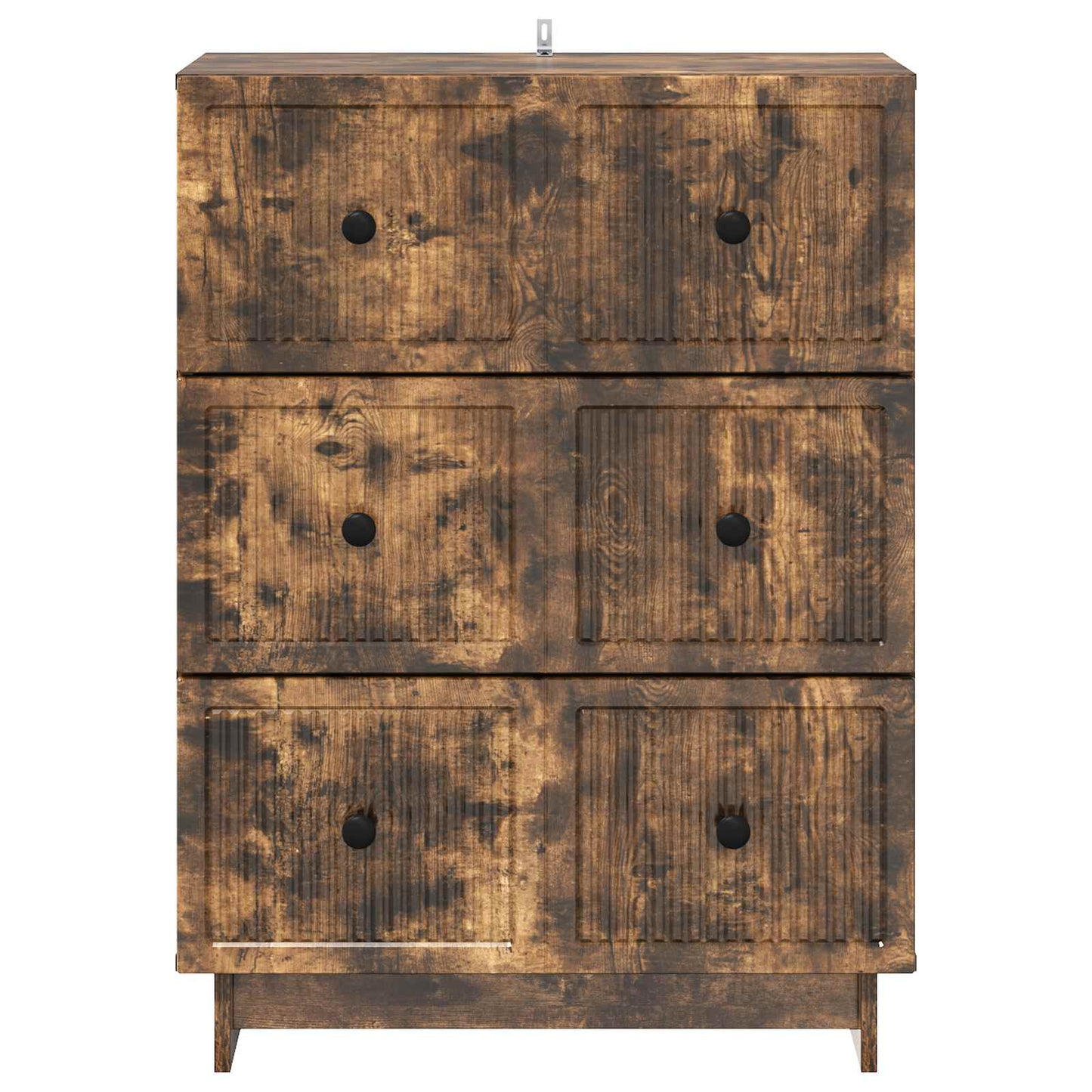 vidaXL Drawer Cabinet 66 x 34.5 x 90 cm Engineered Wood Smoked Oak