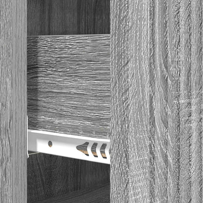 vidaXL Drawer Cabinet Grey Sonoma 66 x 34.5 x 90 cm Engineered Wood