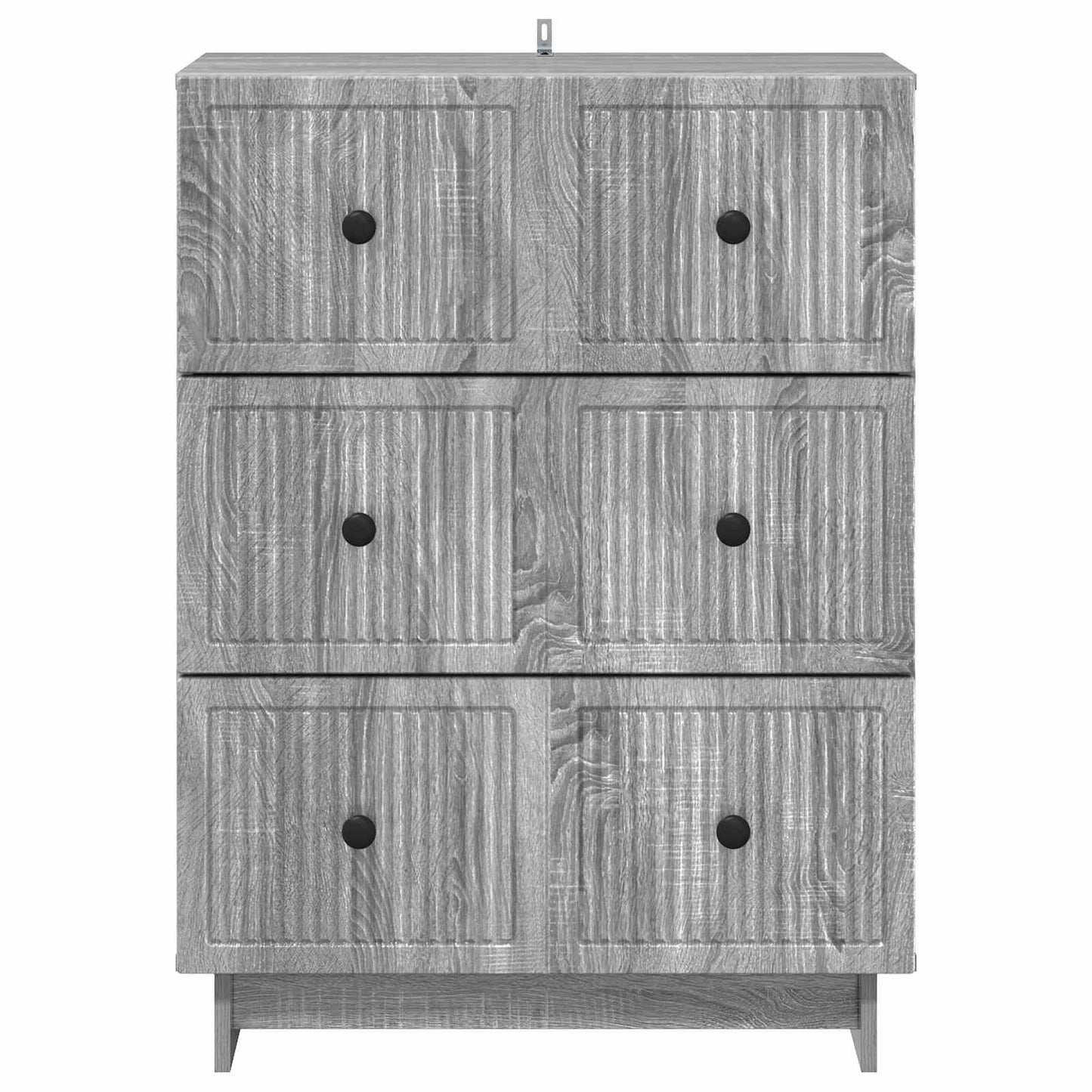 vidaXL Drawer Cabinet Grey Sonoma 66 x 34.5 x 90 cm Engineered Wood
