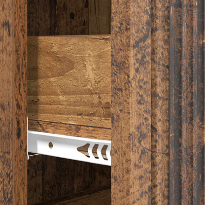 vidaXL Drawer Cabinet Old Wood 66 x 34.5 x 90 cm Engineered Wood