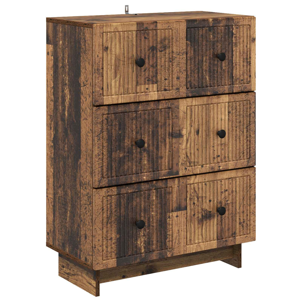 vidaXL Drawer Cabinet 66 x 34.5 x 90 cm Engineered Wood Old Wood