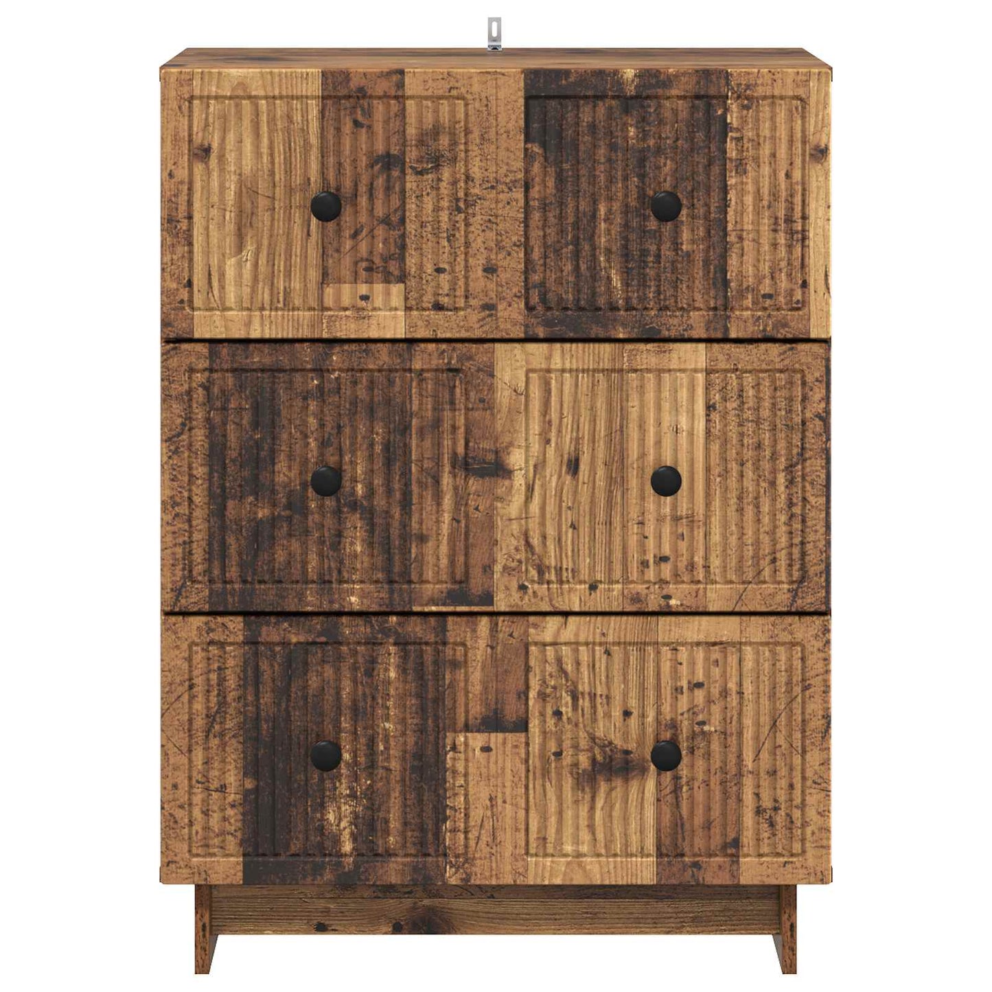 vidaXL Drawer Cabinet Old Wood 66 x 34.5 x 90 cm Engineered Wood