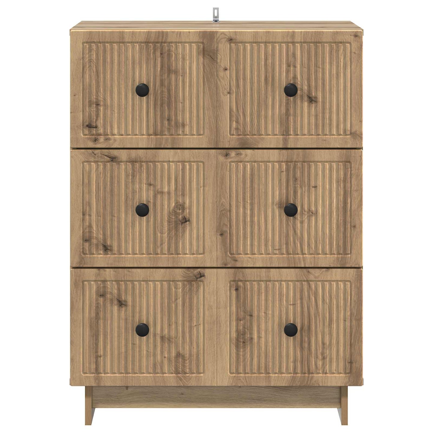 vidaXL Drawer Cabinet 66 x 34.5 x 90 cm Engineered Wood Artisan Oak