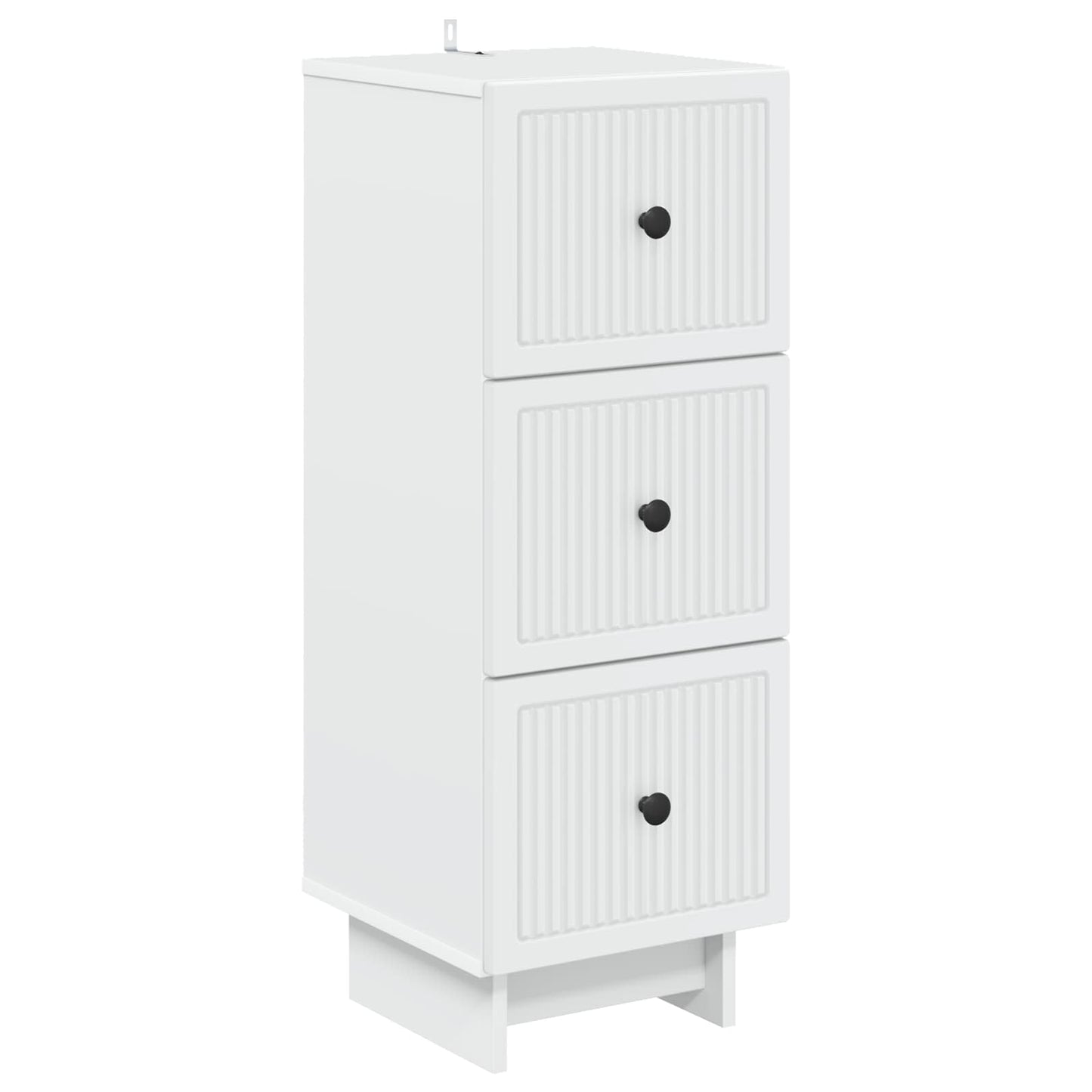 vidaXL Drawer Cabinet White 33 x 34.5 x 90 cm Engineered Wood