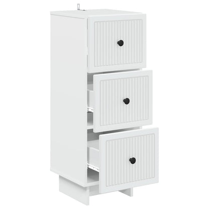 vidaXL Drawer Cabinet White 33 x 34.5 x 90 cm Engineered Wood
