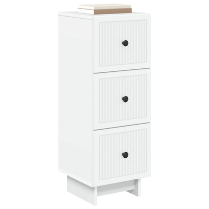 vidaXL Drawer Cabinet White 33 x 34.5 x 90 cm Engineered Wood