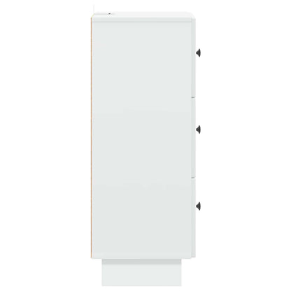 vidaXL Drawer Cabinet White 33 x 34.5 x 90 cm Engineered Wood