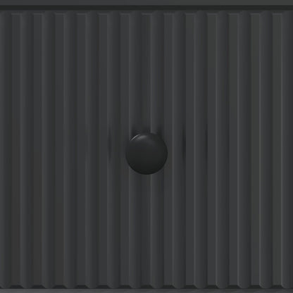 vidaXL Drawer Cabinet Black 33 x 34.5 x 90 cm Engineered Wood
