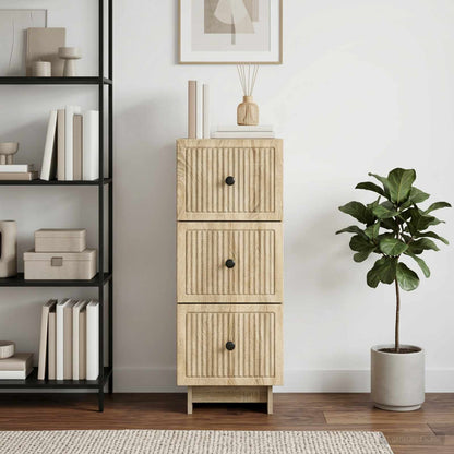 vidaXL Drawer Cabinet Sonoma Oak 33 x 34.5 x 90 cm Engineered Wood