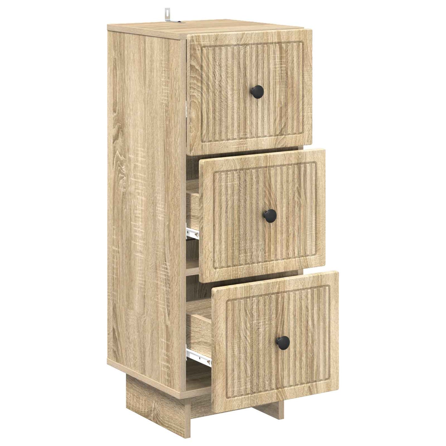 vidaXL Drawer Cabinet Sonoma Oak 33 x 34.5 x 90 cm Engineered Wood