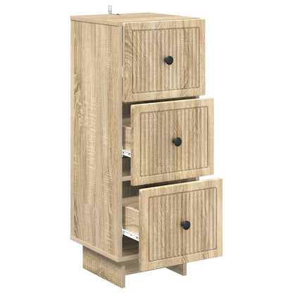 vidaXL Drawer Cabinet Sonoma Oak 33 x 34.5 x 90 cm Engineered Wood