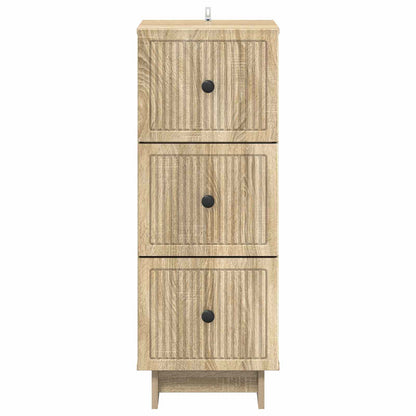 vidaXL Drawer Cabinet Sonoma Oak 33 x 34.5 x 90 cm Engineered Wood