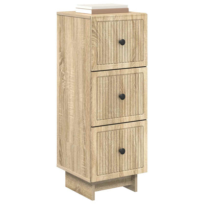 vidaXL Drawer Cabinet Sonoma Oak 33 x 34.5 x 90 cm Engineered Wood