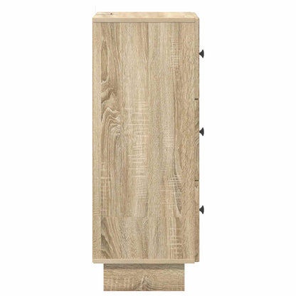 vidaXL Drawer Cabinet Sonoma Oak 33 x 34.5 x 90 cm Engineered Wood