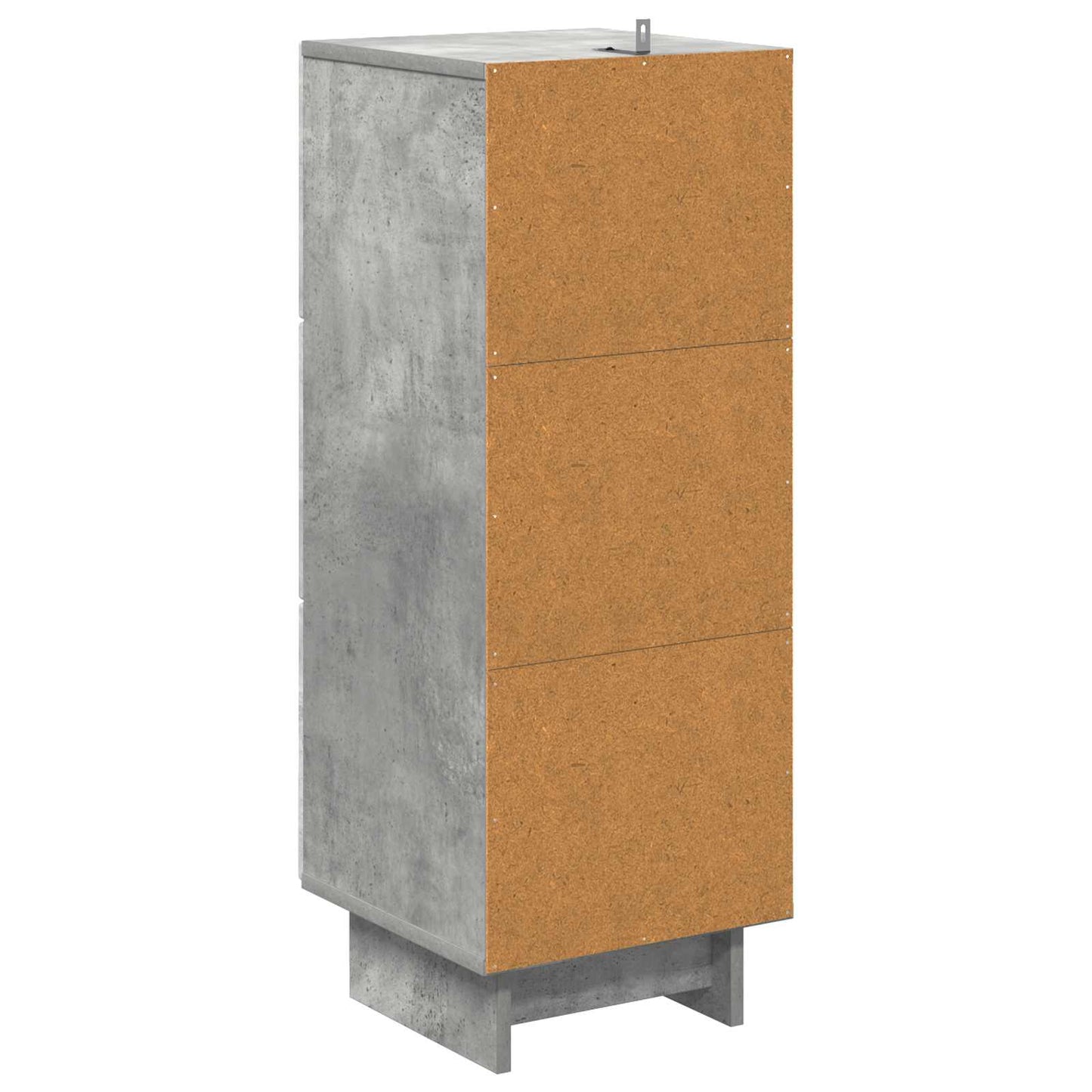 vidaXL Drawer Cabinet Concrete Grey 33 x 34.5 x 90 cm Engineered Wood