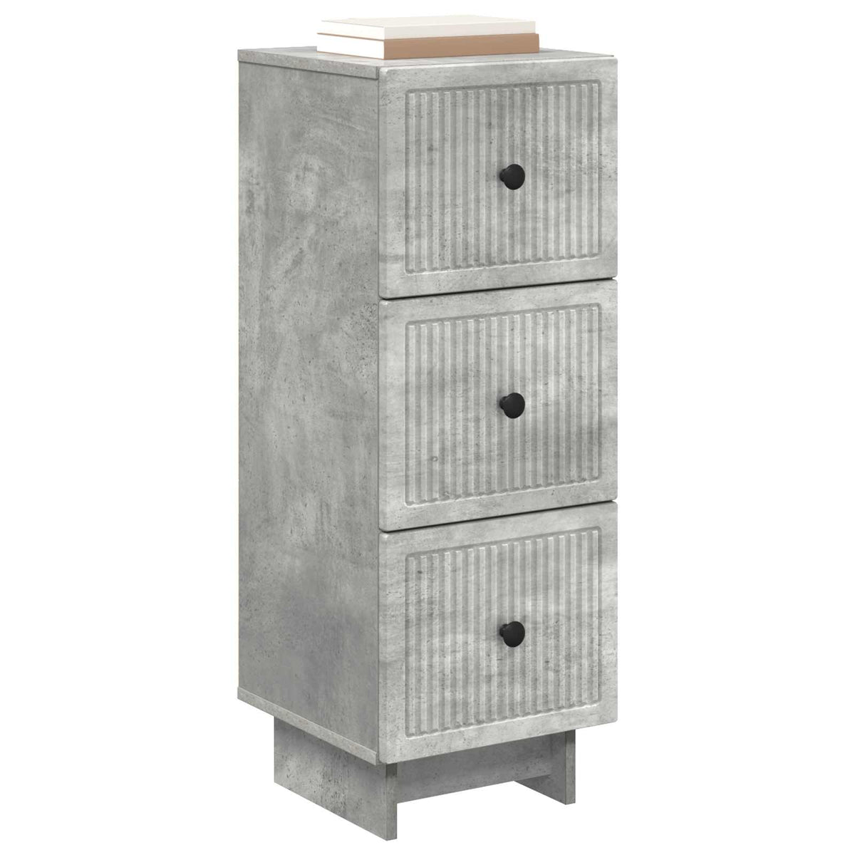 vidaXL Drawer Cabinet Concrete Grey 33 x 34.5 x 90 cm Engineered Wood