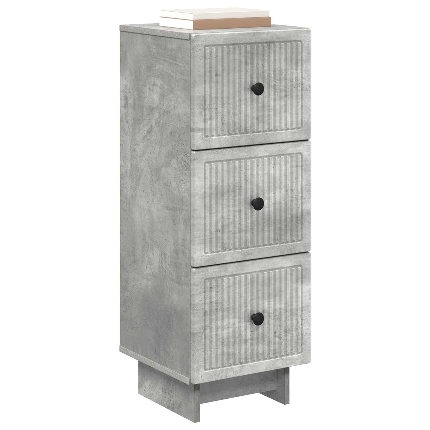 vidaXL Drawer Cabinet Concrete Grey 33 x 34.5 x 90 cm Engineered Wood