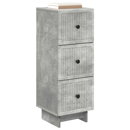 vidaXL Drawer Cabinet Concrete Grey 33 x 34.5 x 90 cm Engineered Wood