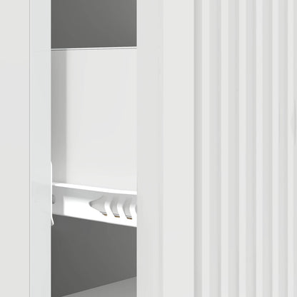 vidaXL Drawer Cabinet High Gloss White 33 x 34.5 x 90 cm