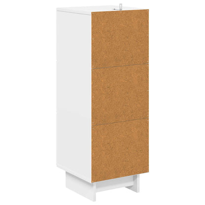 vidaXL Drawer Cabinet High Gloss White 33 x 34.5 x 90 cm
