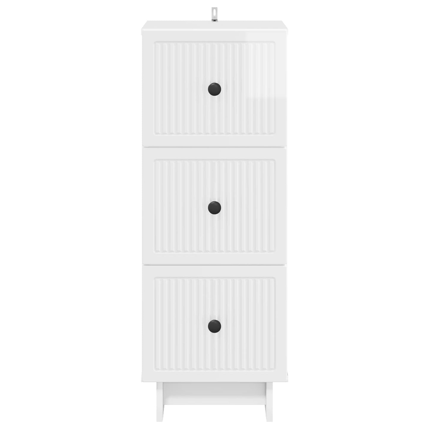 vidaXL Drawer Cabinet High Gloss White 33 x 34.5 x 90 cm