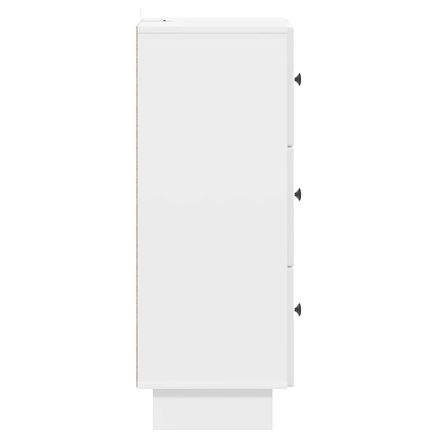 vidaXL Drawer Cabinet High Gloss White 33 x 34.5 x 90 cm