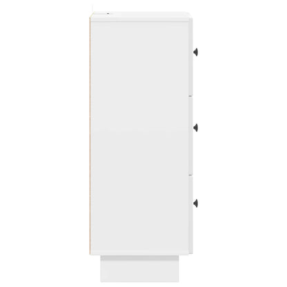 vidaXL Drawer Cabinet High Gloss White 33 x 34.5 x 90 cm
