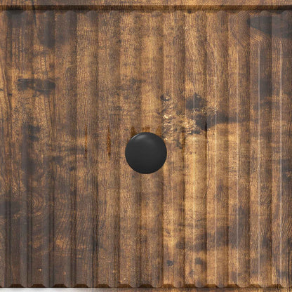 vidaXL Drawer Cabinet Smoked Oak 33 x 34.5 x 90 cm Engineered Wood