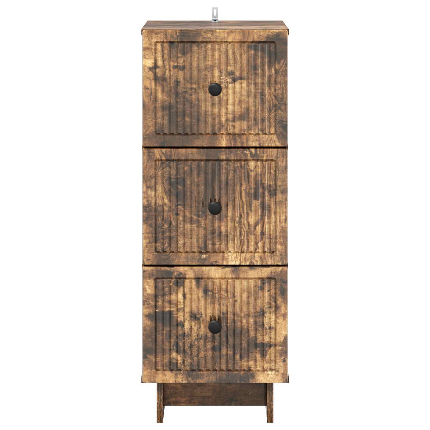 vidaXL Drawer Cabinet Smoked Oak 33 x 34.5 x 90 cm Engineered Wood