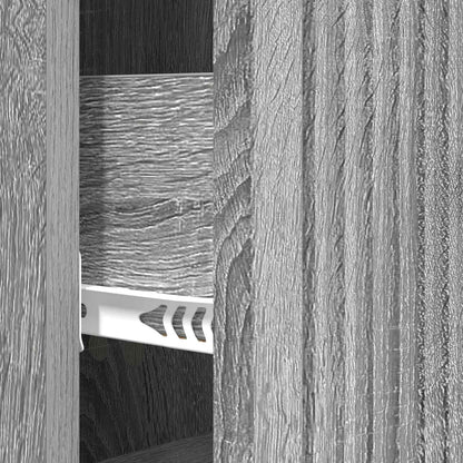 vidaXL Drawer Cabinet Grey Sonoma 33 x 34.5 x 90 cm Engineered Wood