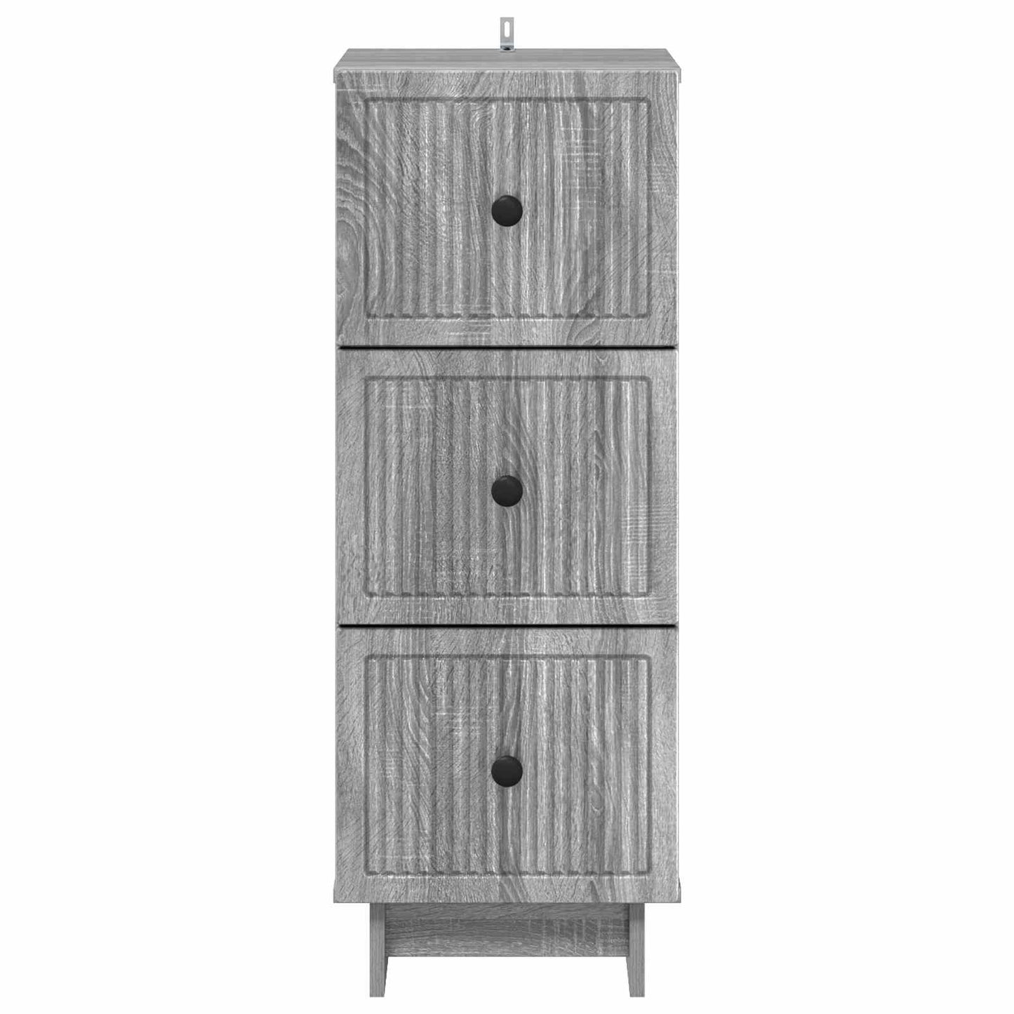 vidaXL Drawer Cabinet Grey Sonoma 33 x 34.5 x 90 cm Engineered Wood