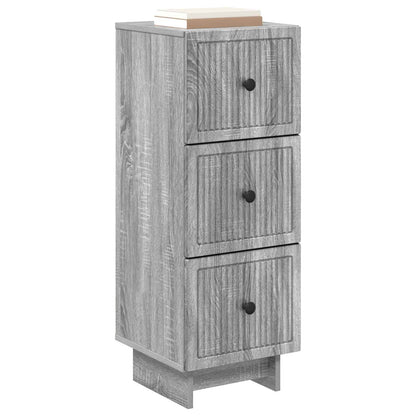 vidaXL Drawer Cabinet Grey Sonoma 33 x 34.5 x 90 cm Engineered Wood