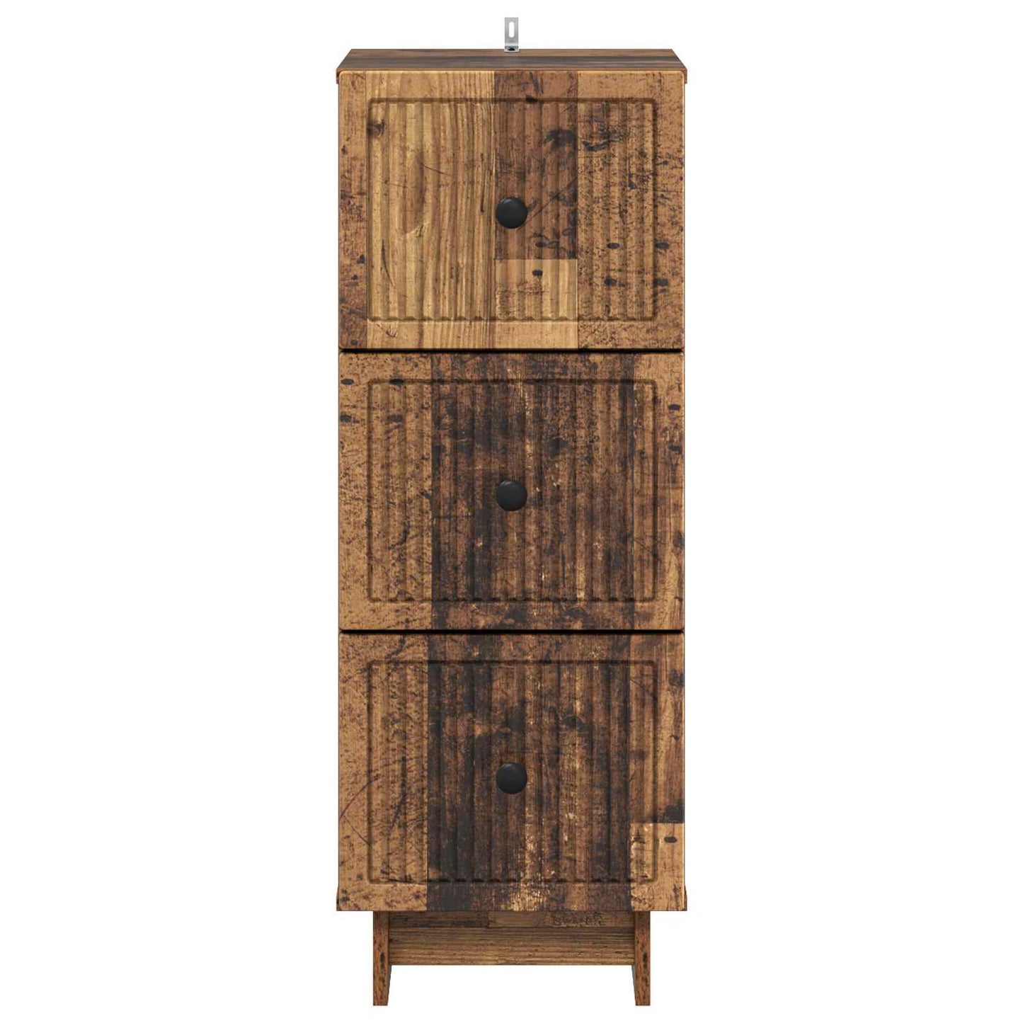 vidaXL Drawer Cabinet Old Wood 33 x 34.5 x 90 cm Engineered Wood