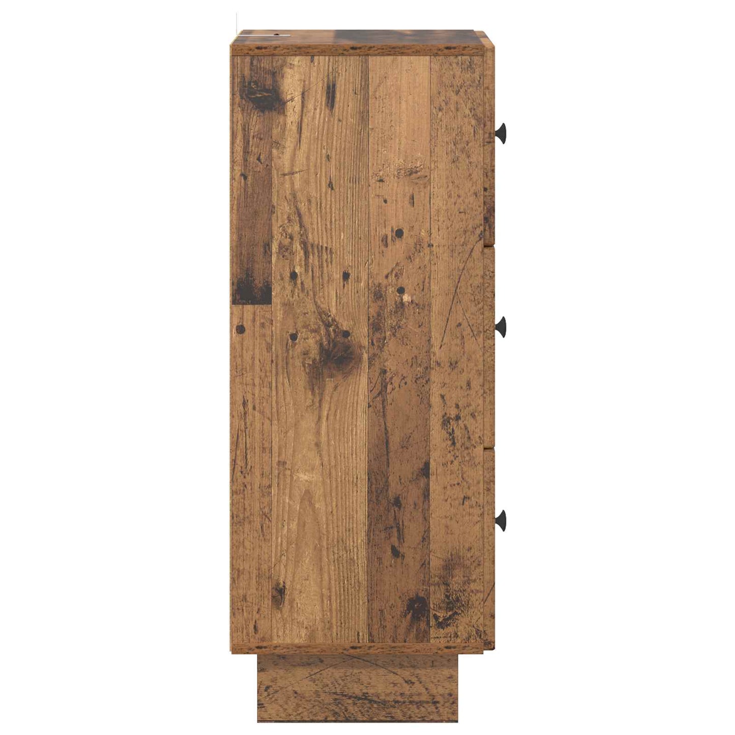 vidaXL Drawer Cabinet Old Wood 33 x 34.5 x 90 cm Engineered Wood