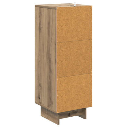 vidaXL Drawer Cabinet 33 x 34.5 x 90 cm Engineered Wood Artisan Oak