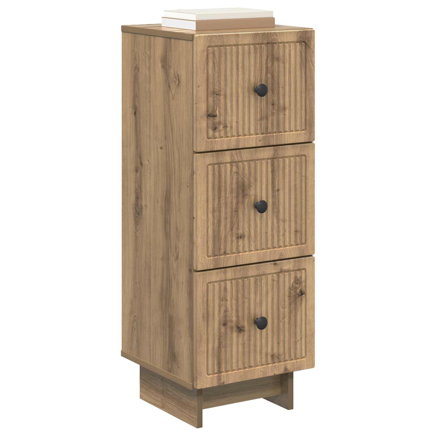 vidaXL Drawer Cabinet 33 x 34.5 x 90 cm Engineered Wood Artisan Oak
