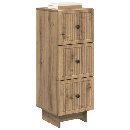 vidaXL Drawer Cabinet 33 x 34.5 x 90 cm Engineered Wood Artisan Oak