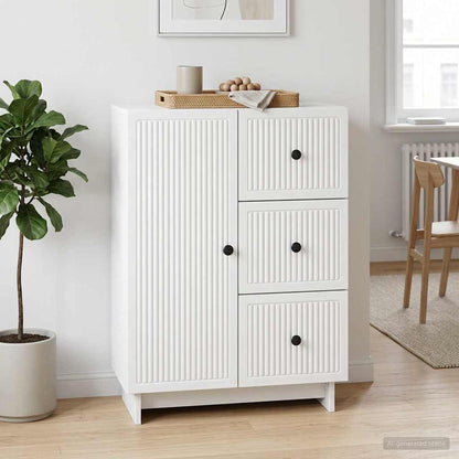 vidaXL Sideboard White 66 x 34.5 x 90 cm Engineered Wood