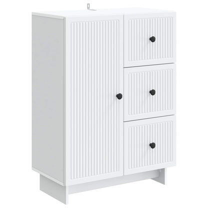 vidaXL Sideboard with Drawer White 66 x 34.5 x 90 cm Engineered Wood