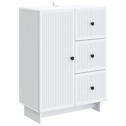vidaXL Sideboard White 66 x 34.5 x 90 cm Engineered Wood