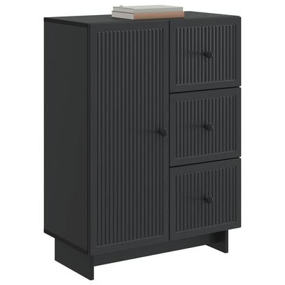 vidaXL Sideboard with Drawer Black 66 x 34.5 x 90 cm Engineered Wood