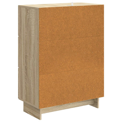 vidaXL Sideboard Sonoma Oak 66 x 34.5 x 90 cm Engineered Wood