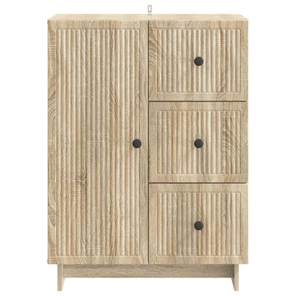 vidaXL Sideboard Sonoma Oak 66 x 34.5 x 90 cm Engineered Wood