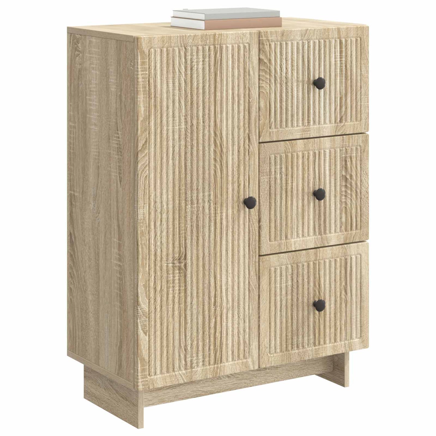 vidaXL Sideboard Sonoma Oak 66 x 34.5 x 90 cm Engineered Wood