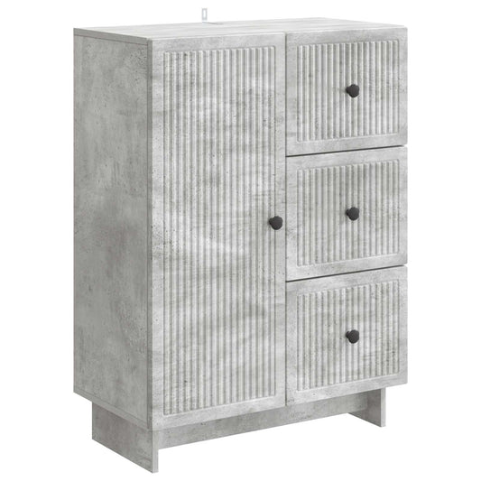 vidaXL Sideboard Concrete Grey 66 x 34.5 x 90 cm Engineered Wood