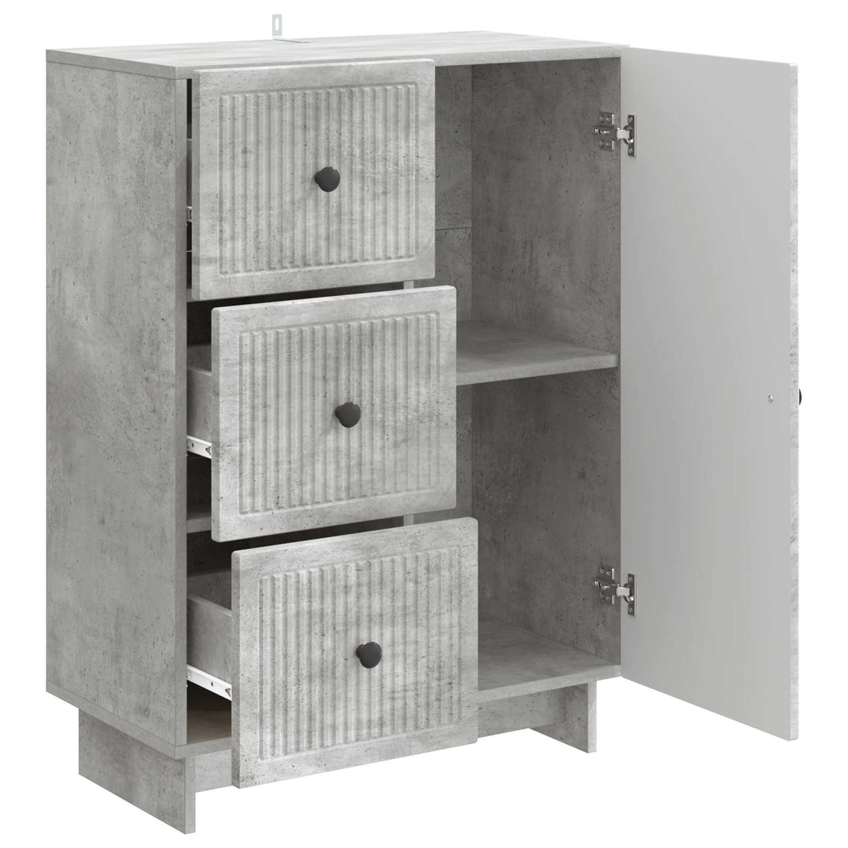 vidaXL Sideboard Concrete Grey 66 x 34.5 x 90 cm Engineered Wood