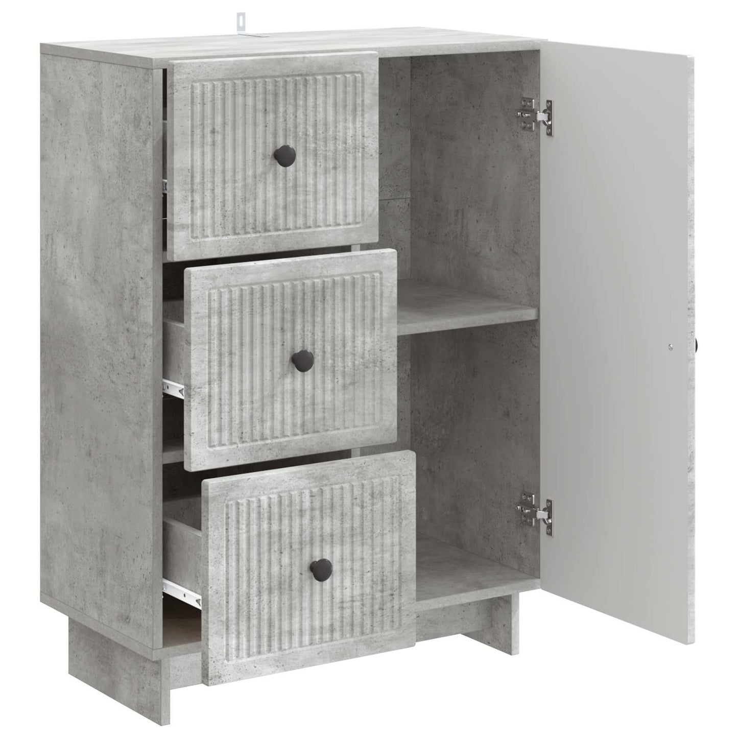 vidaXL Sideboard Concrete Grey 66 x 34.5 x 90 cm Engineered Wood